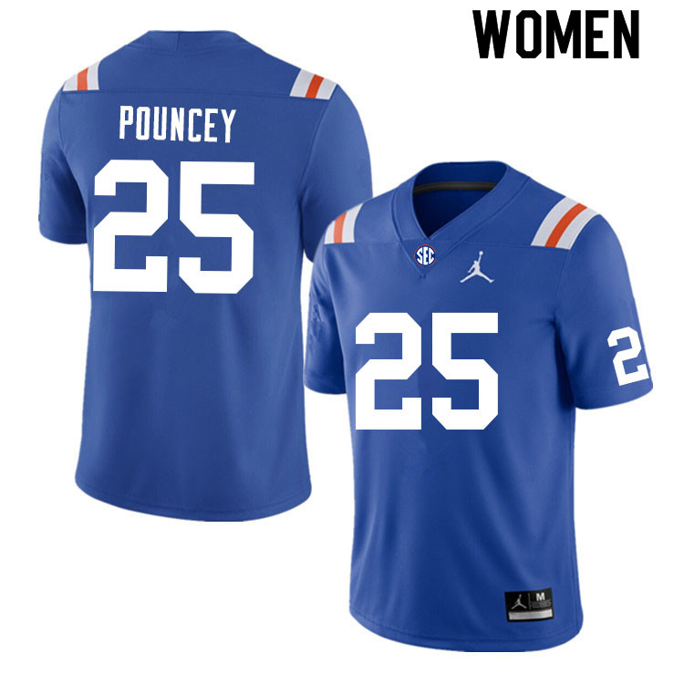 Women #25 Ethan Pouncey Florida Gators College Football Jerseys Sale-Throwback